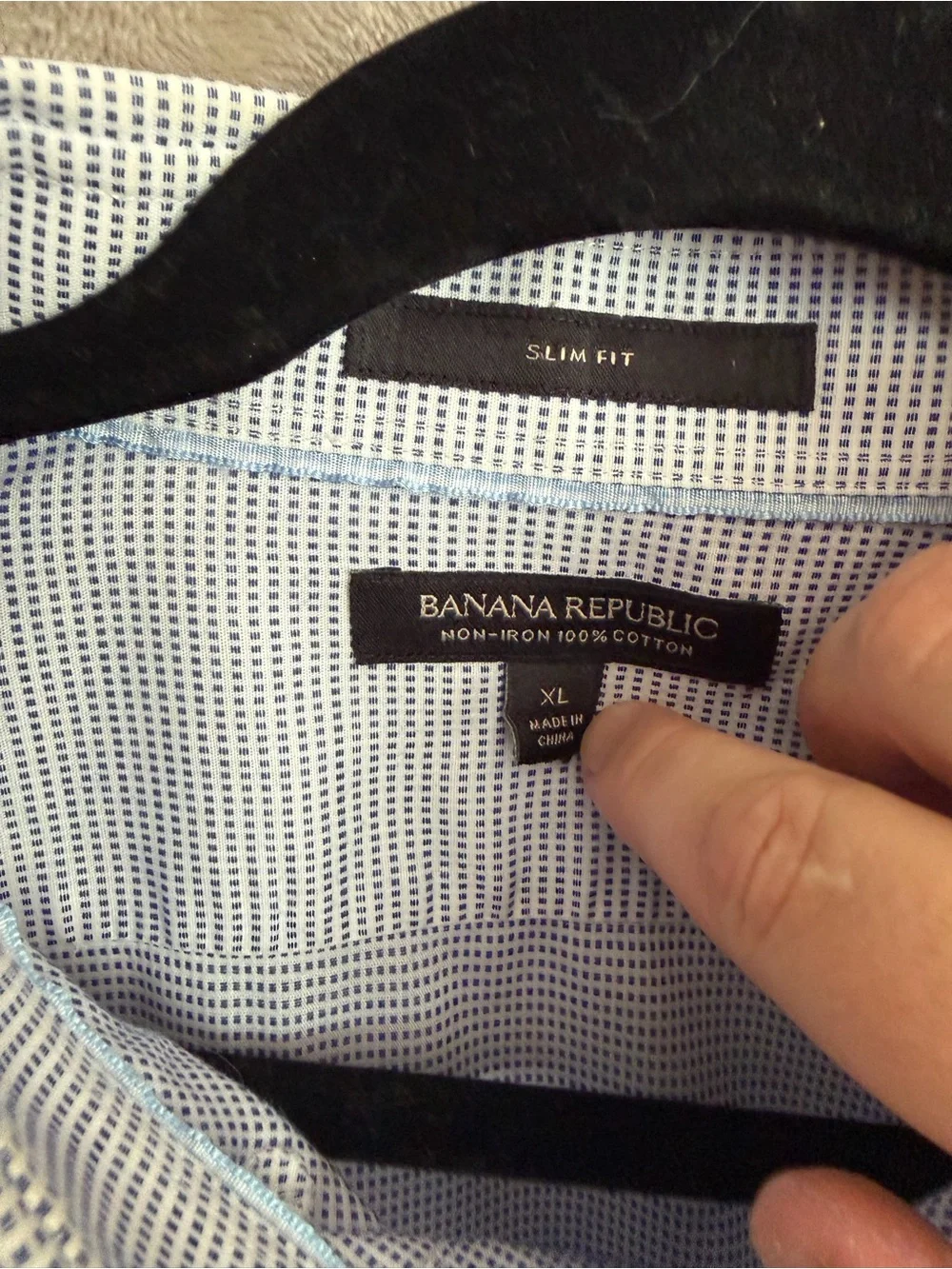 Banana Republic Light Blue Microstripe Button-Down Shirt - Men's
